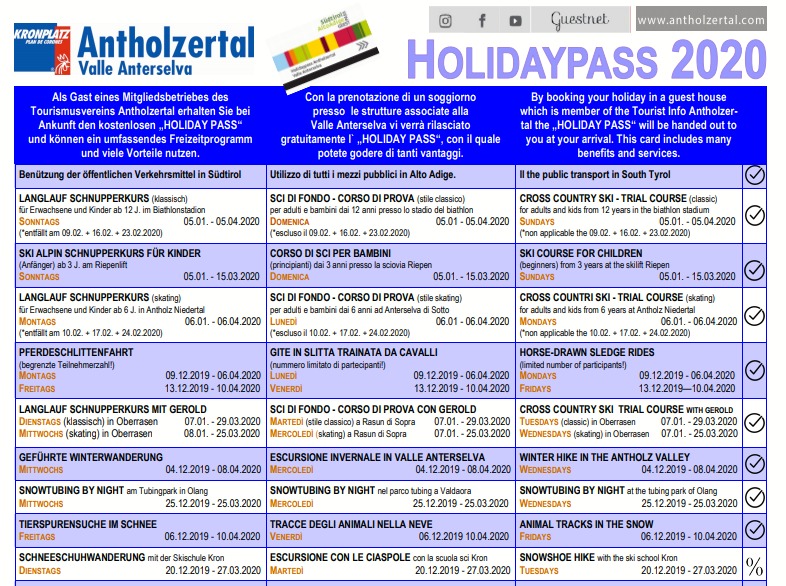 Holidaypass 2020